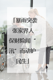 暴雨突袭 张家界人保财险闻“汛”而动护民生