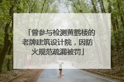 曾参与检测黄鹤楼的老牌建筑设计院，因防火规范疏漏被罚