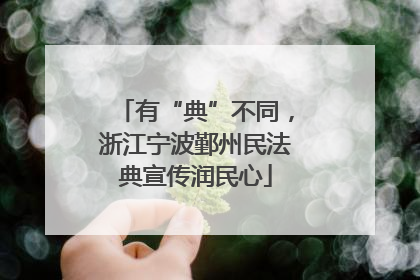 有“典”不同，浙江宁波鄞州民法典宣传润民心