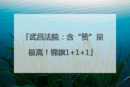 武昌法院：含“赞”量极高！锦旗1+1+1