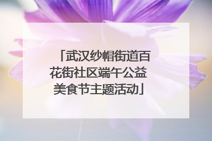 武汉纱帽街道百花街社区端午公益美食节主题活动
