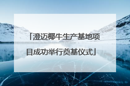 澄迈椰牛生产基地项目成功举行奠基仪式