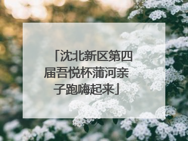 沈北新区第四届吾悦杯蒲河亲子跑嗨起来