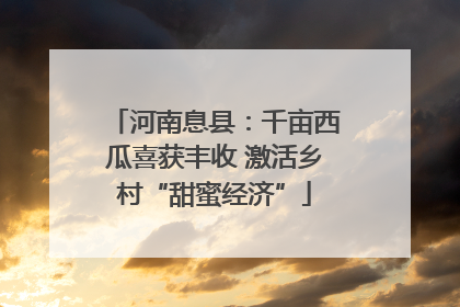 河南息县：千亩西瓜喜获丰收 激活乡村“甜蜜经济”