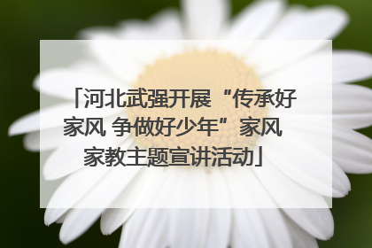 河北武强开展“传承好家风 争做好少年”家风家教主题宣讲活动