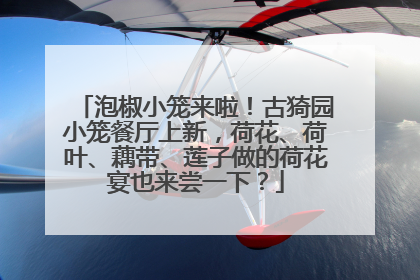 泡椒小笼来啦！古猗园小笼餐厅上新，荷花、荷叶、藕带、莲子做的荷花宴也来尝一下？