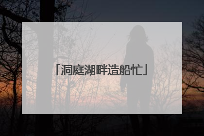 洞庭湖畔造船忙