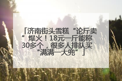 济南街头雪糕“论斤卖”爆火！18元一斤能称30多个，很多人排队买“满满一大兜”