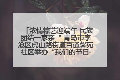 浓情粽艺迎端午 民族团结一家亲“ 青岛市李沧区虎山路街道百通馨苑社区举办“我们的节日·端午“主题活动