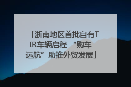 浙南地区首批自有TIR车辆启程 “购车远航”助推外贸发展