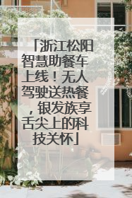 浙江松阳智慧助餐车上线！无人驾驶送热餐，银发族享舌尖上的科技关怀