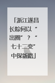 浙江遂昌长粽何以“出圈”？“七十二变”中探新路