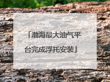 渤海最大油气平台完成浮托安装