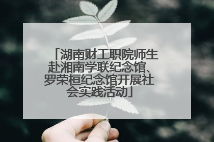 湖南财工职院师生赴湘南学联纪念馆、罗荣桓纪念馆开展社会实践活动