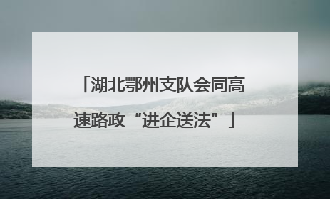 湖北鄂州支队会同高速路政“进企送法”