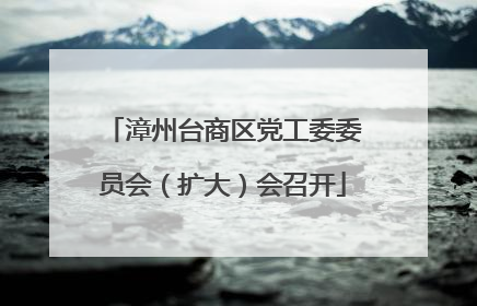 漳州台商区党工委委员会（扩大）会召开