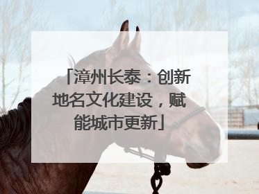 漳州长泰：创新地名文化建设，赋能城市更新