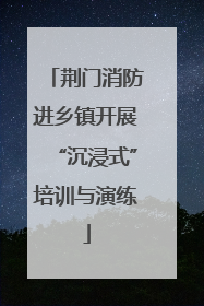 荆门消防进乡镇开展“沉浸式”培训与演练