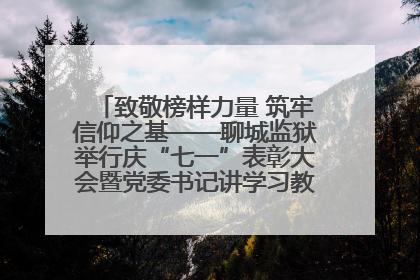 致敬榜样力量 筑牢信仰之基——聊城监狱举行庆“七一”表彰大会暨党委书记讲学习教育专题党课