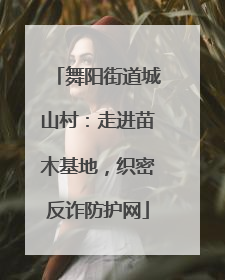 舞阳街道城山村：走进苗木基地，织密反诈防护网