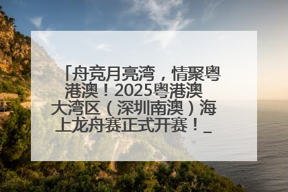 舟竞月亮湾，情聚粤港澳！2025粤港澳大湾区（深圳南澳）海上龙舟赛正式开赛！_深圳新闻网