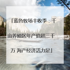 蓝色牧场丰收季：千亩养殖区年产值超三千万 海产经济活力足