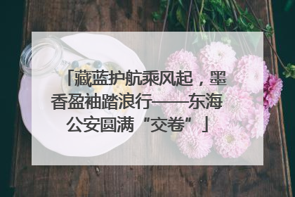 藏蓝护航乘风起，墨香盈袖踏浪行——东海公安圆满“交卷”