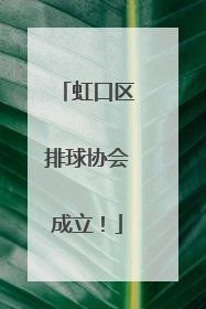 虹口区排球协会成立！