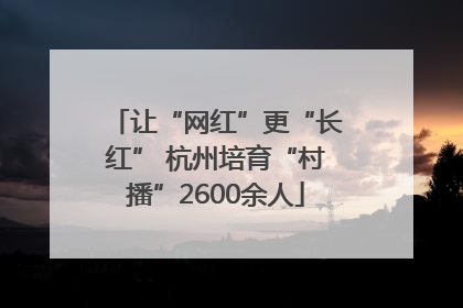 让“网红”更“长红” 杭州培育“村播”2600余人