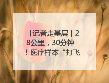记者走基层｜28公里，30分钟！医疗样本“打飞的”送检