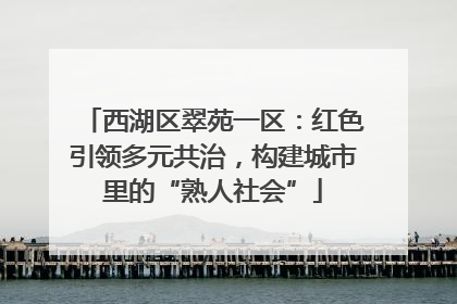 西湖区翠苑一区：红色引领多元共治，构建城市里的“熟人社会”