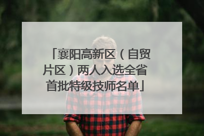 襄阳高新区（自贸片区）两人入选全省首批特级技师名单