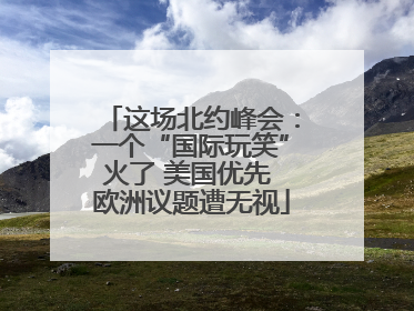 这场北约峰会：一个“国际玩笑”火了 美国优先 欧洲议题遭无视