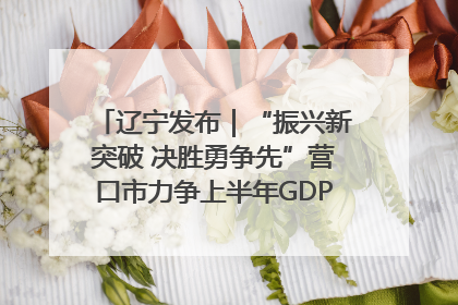 辽宁发布｜“振兴新突破 决胜勇争先”营口市力争上半年GDP增长6%左右