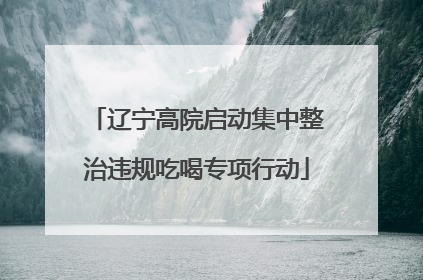 辽宁高院启动集中整治违规吃喝专项行动