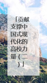 贡献支撑中国式现代化的高校力量（二）