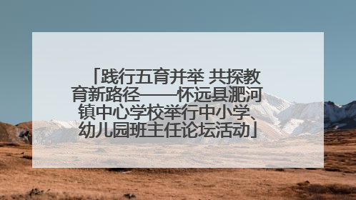 践行五育并举 共探教育新路径——怀远县淝河镇中心学校举行中小学、幼儿园班主任论坛活动