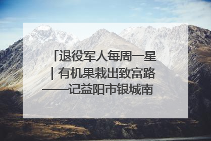 退役军人每周一星｜有机果栽出致富路——记益阳市银城南湖蔬果农民专业合作社总经理晏桂明