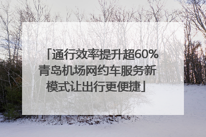 通行效率提升超60% 青岛机场网约车服务新模式让出行更便捷
