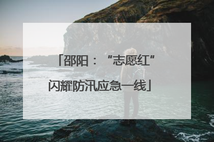 邵阳：“志愿红”闪耀防汛应急一线