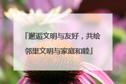 邂逅文明与友好，共绘邻里文明与家庭和睦