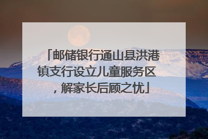 邮储银行通山县洪港镇支行设立儿童服务区，解家长后顾之忧