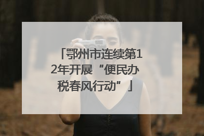 鄂州市连续第12年开展“便民办税春风行动”