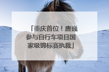 重庆首位！唐巍参与自行车项目国家级锦标赛执裁