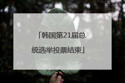 韩国第21届总统选举投票结束