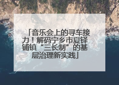 音乐会上的寻车接力！解码宁乡市夏铎铺镇“三长制”的基层治理新实践