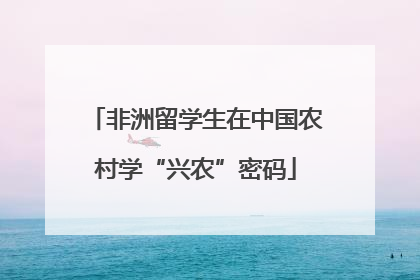 非洲留学生在中国农村学“兴农”密码