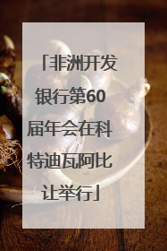 非洲开发银行第60届年会在科特迪瓦阿比让举行