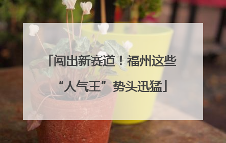 闯出新赛道！福州这些“人气王”势头迅猛