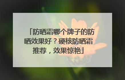 防晒霜哪个牌子的防晒效果好？硬核防晒霜推荐，效果惊艳